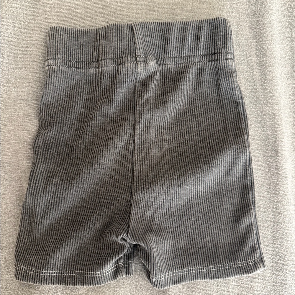 Little Bipsy ribbed grey biker short
